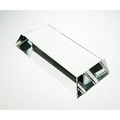 Clear Crystal Slant Rectangle Base (6"x3"x1 1/2")